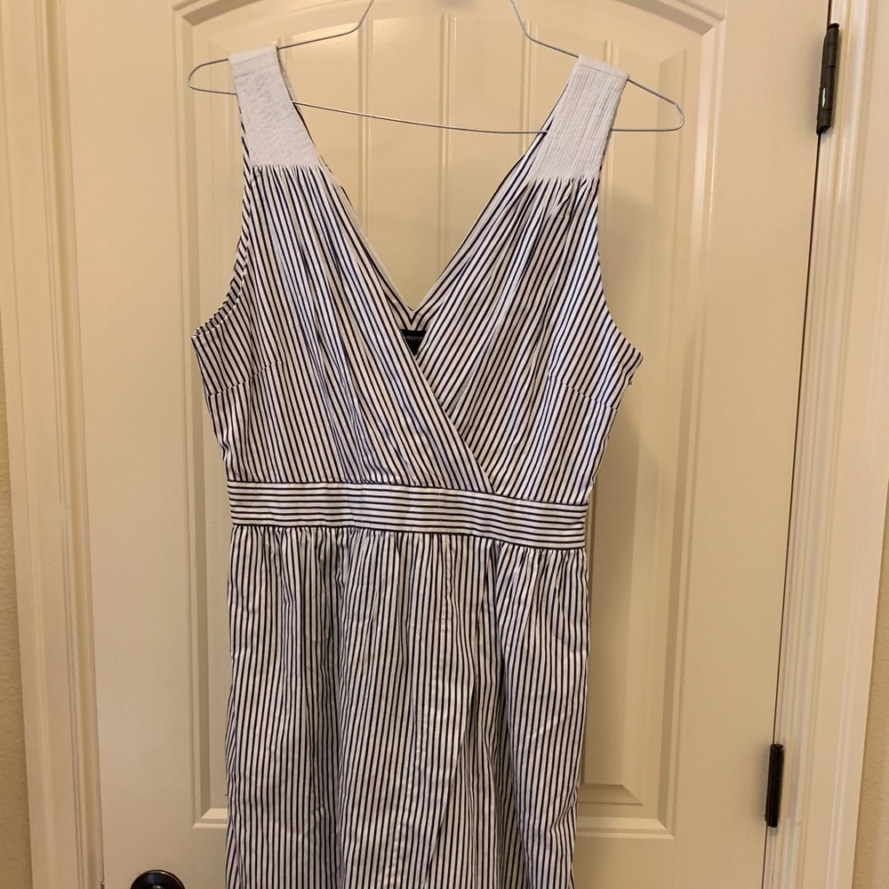 Sleeveless faux wrap dress